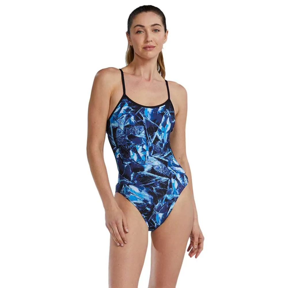 TYR Crosscutfit Tieback - Durafast Elite - Reflecta Badetøy female, Blue ice