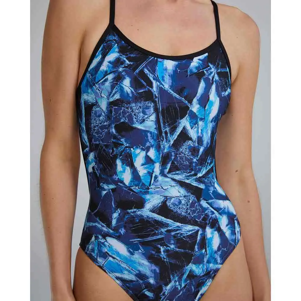 TYR Crosscutfit Tieback - Durafast Elite - Reflecta Badetøy female, Blue ice