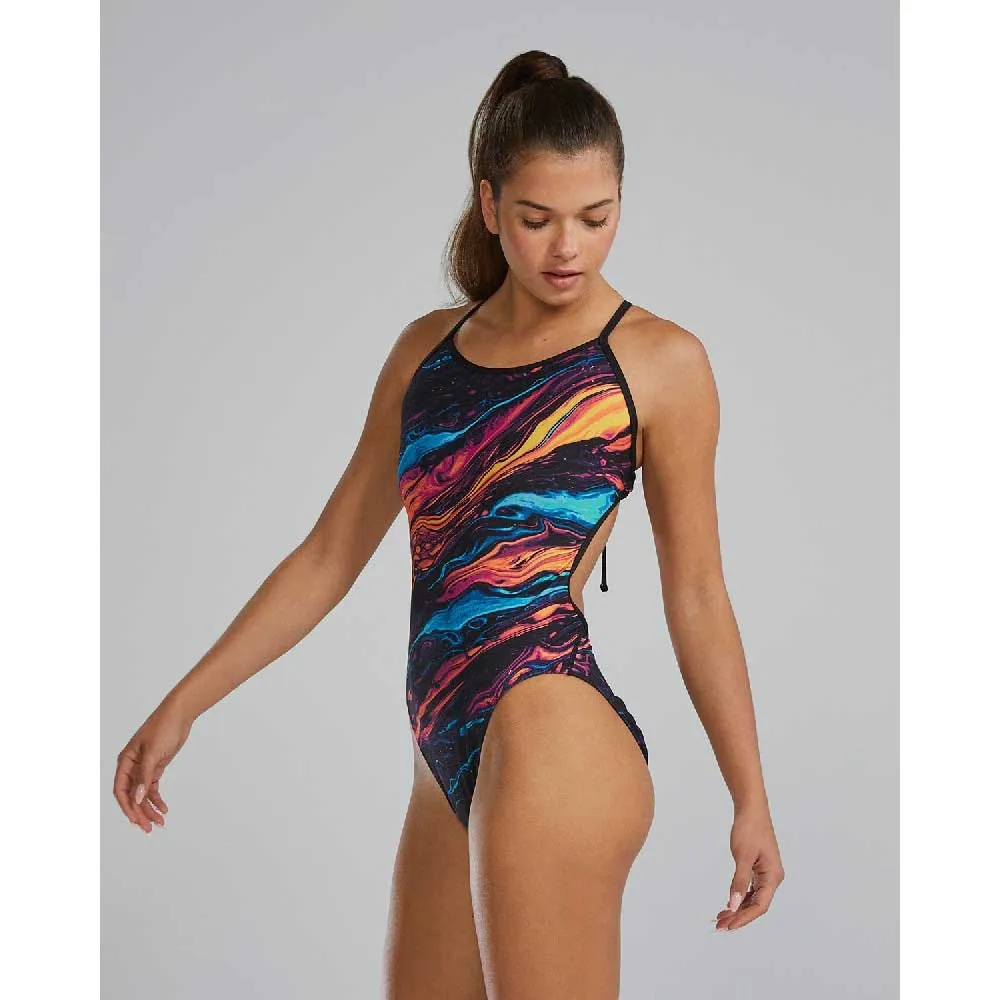 TYR Durafast Elite Crosscut Tieback Magmata Badetøy female