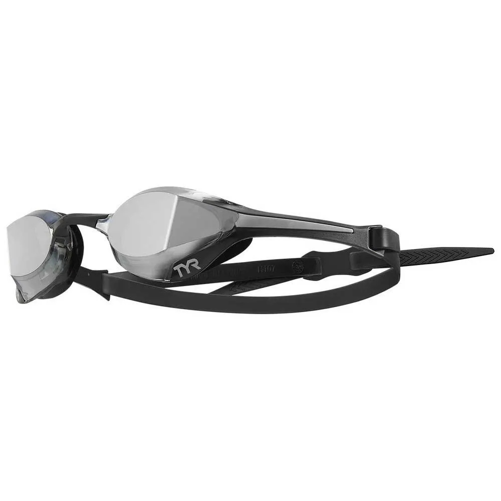 TYR Tracer X Elite Race Speil-svømmebriller unisex, Silver / black / silver, One Size