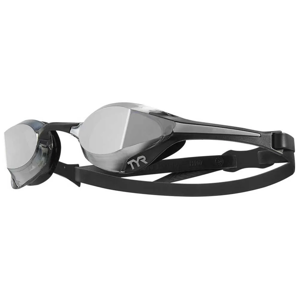 TYR Tracer X Elite Race Speil-svømmebriller unisex, Silver / black / silver, One Size