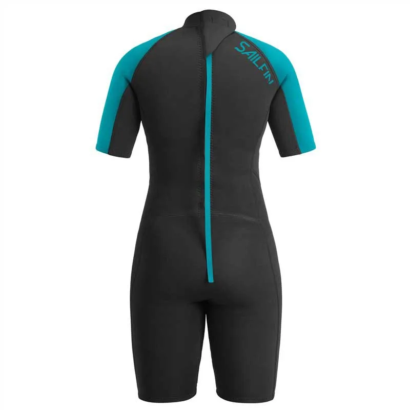 Ub Sailfin Shorty female, Black / aqua, L