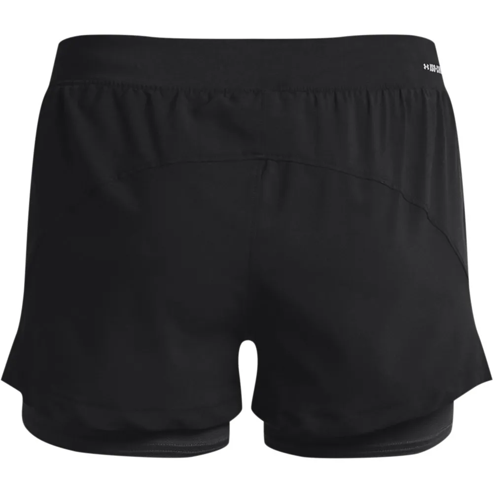 Under Armour 2 In 1 Iso Chill Run Korte Leggings female, Black / black Under Armour 2 In 1 Iso Chill Run Korte Leggings female, Black / black