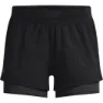 Under Armour 2 In 1 Iso Chill Run Korte Leggings female, Black / black