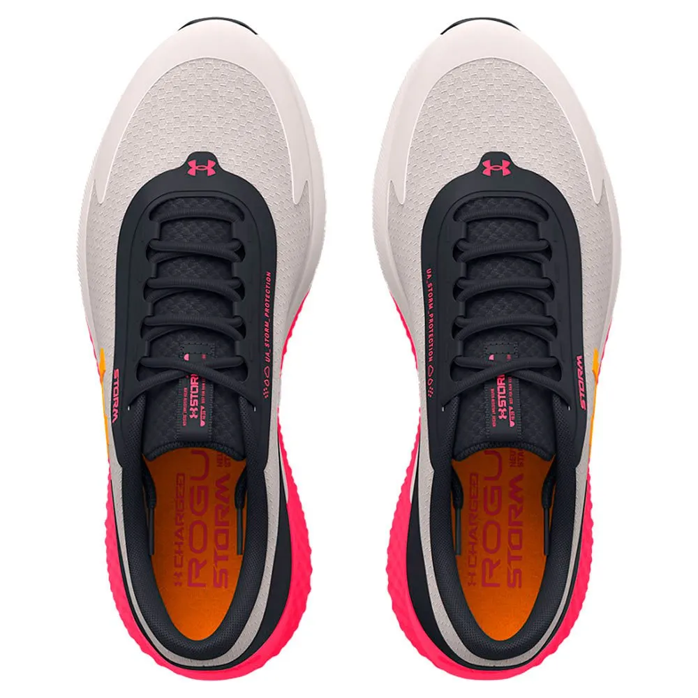 Under Armour Charged Rogue 3 Storm Løpesko female, White clay / black 001 / formula orange 801