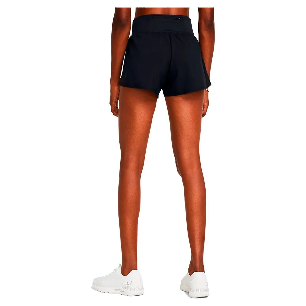 Under Armour Fly By Elite 3in Shorts female, Black / black / reflective Under Armour Fly By Elite 3in Shorts female, Black / black / reflective