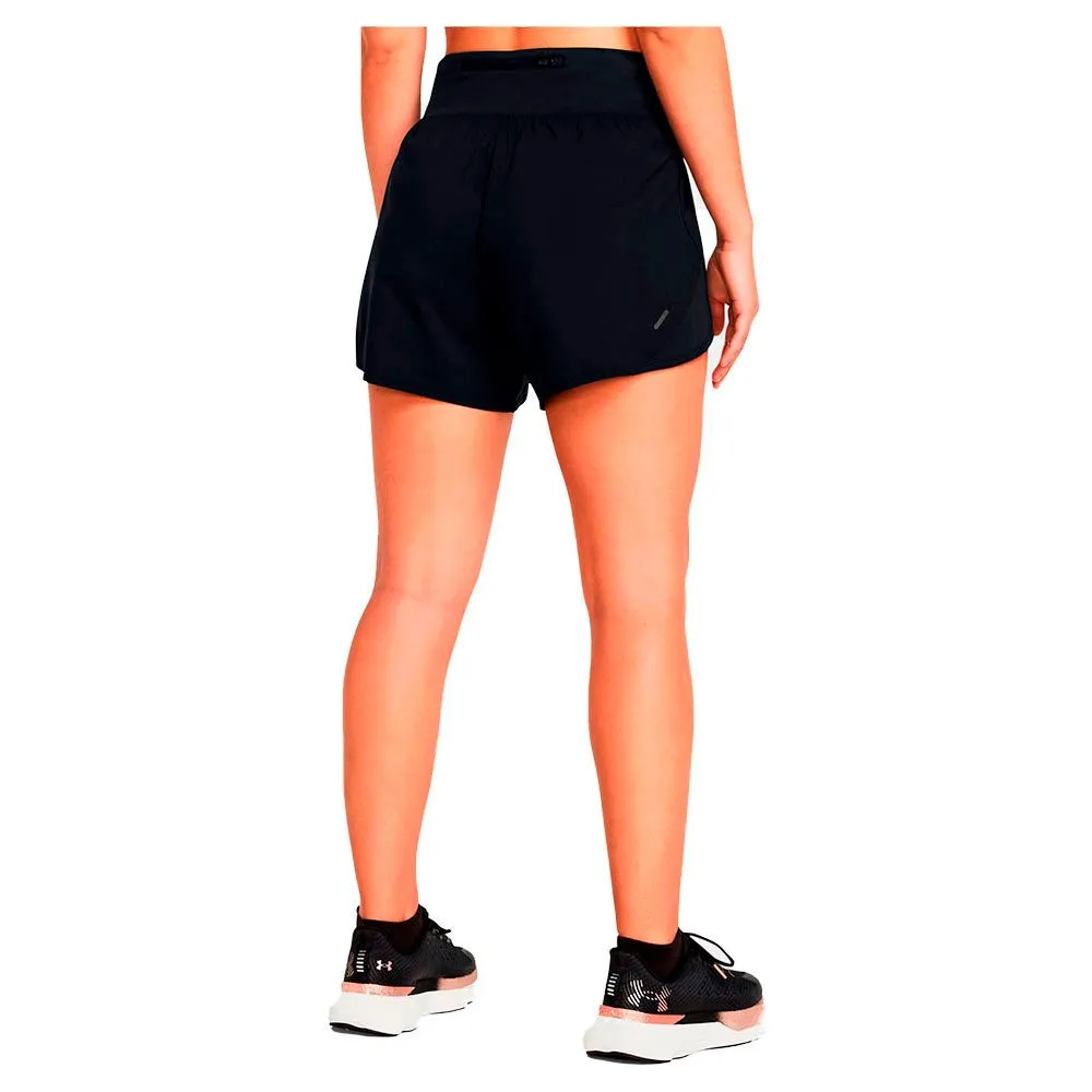 Under Armour Fly By Elite 5in Shorts female, Black / black / reflective