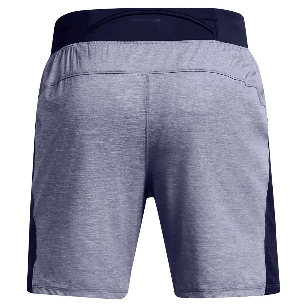 Under Armour Launch Elite 7in Hthr Shorts male, Midnight navy fade heather / midnight navy / reflective