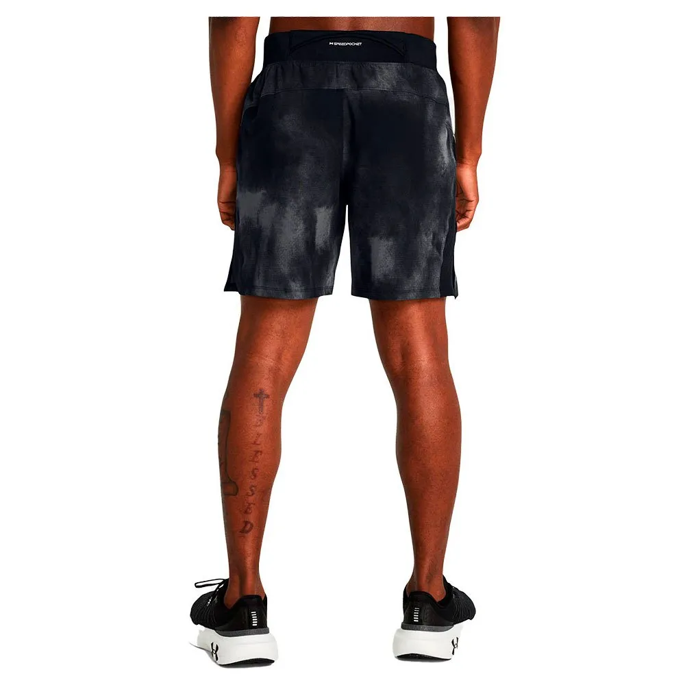 Under Armour Launch Elite 7in Print Shorts male, Black / black / reflective Under Armour Launch Elite 7in Print Shorts male, Black / black / reflective