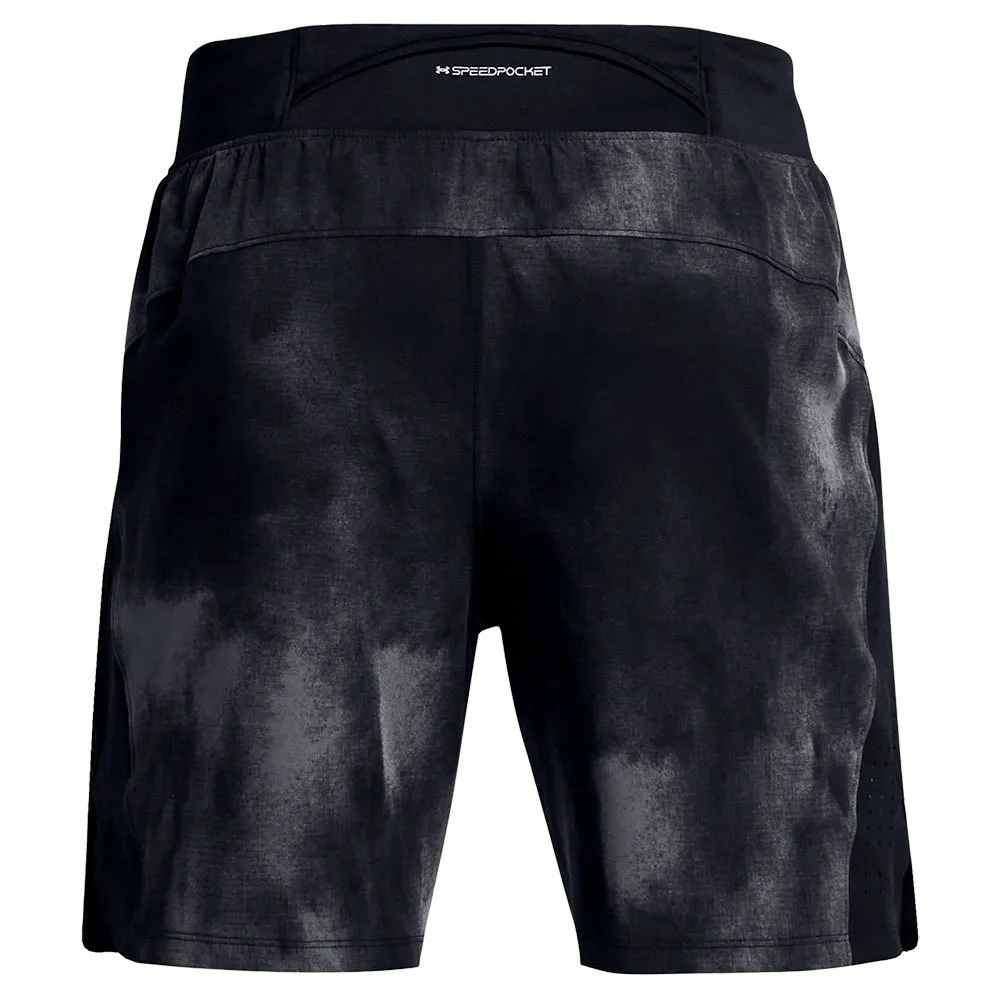 Under Armour Launch Elite 7in Print Shorts male, Black / black / reflective Under Armour Launch Elite 7in Print Shorts male, Black / black / reflective