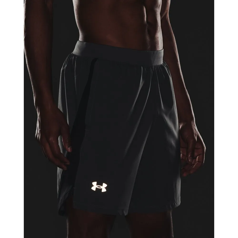 Under Armour Launch Run 18 Cm Shorts male, Grey / pitch grey