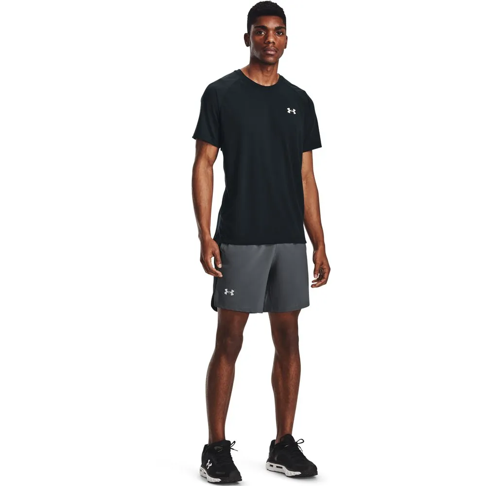 Under Armour Launch Run 18 Cm Shorts male, Grey / pitch grey