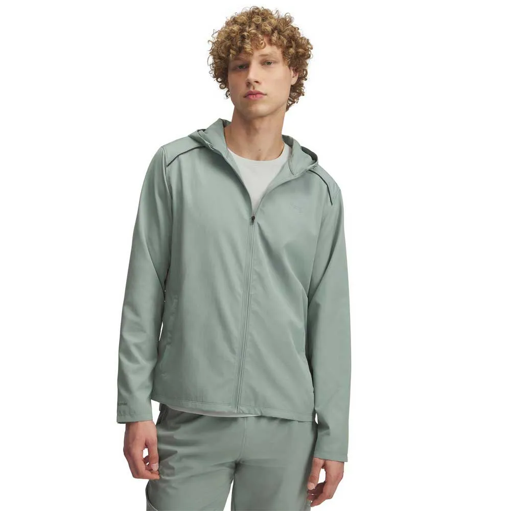 Under Armour Launch Vindjakke Refurbished male, Silica green / hydro green / reflective Under Armour Launch Vindjakke Refurbished male, Silica green / hydro green / reflective