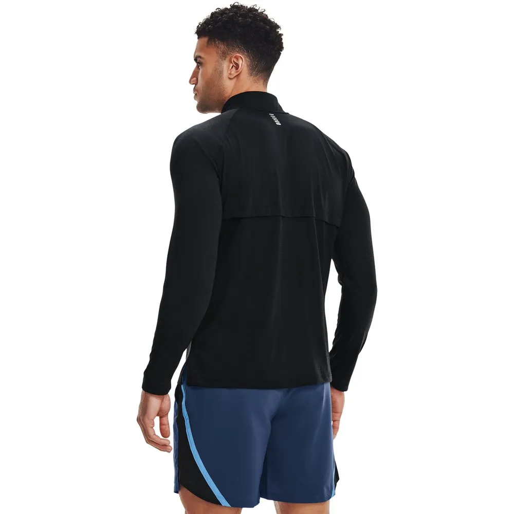Under Armour Seamless Halv Glidelås Langarmet T-skjorte male, Black