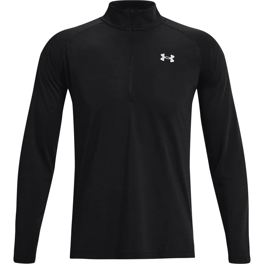 Under Armour Seamless Halv Glidelås Langarmet T-skjorte male, Black
