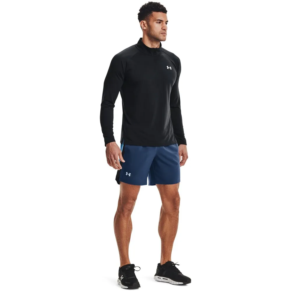 Under Armour Seamless Halv Glidelås Langarmet T-skjorte male, Black