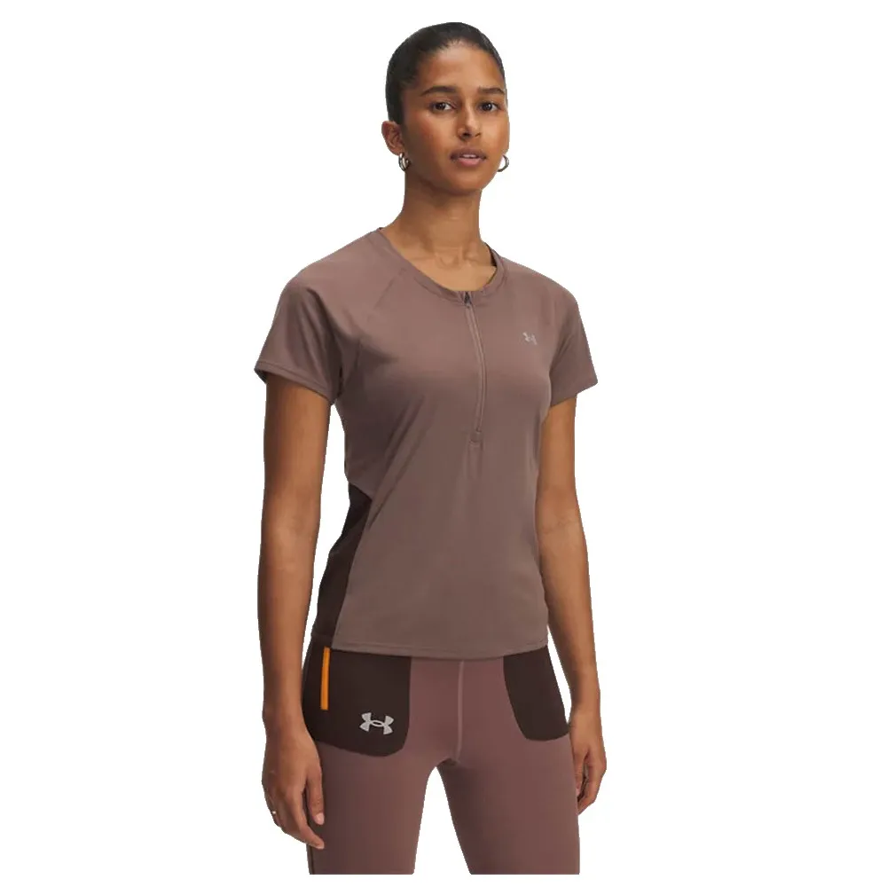 Under Armour Trail Run Halv Glidelås Kort Ermet T-skjorte female