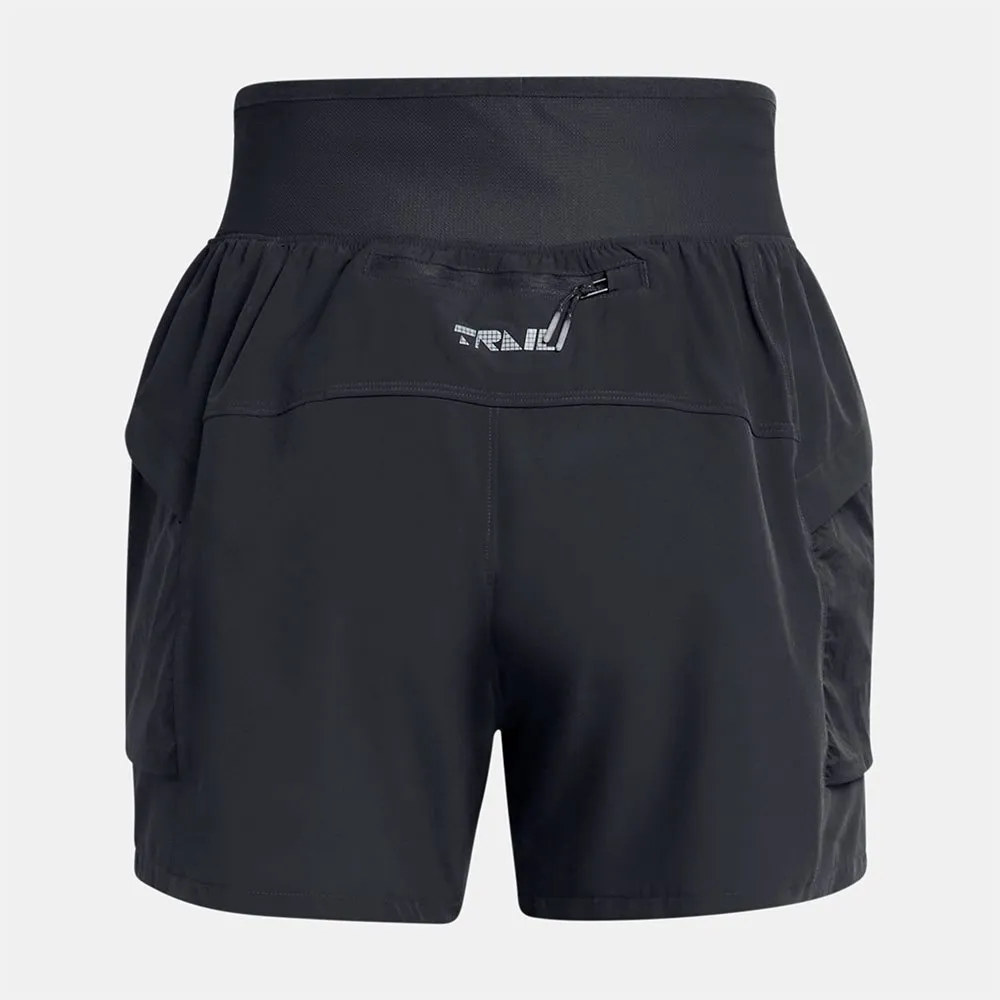 Under Armour Trail Run Shorts female, Anthracite / anthracite / reflective