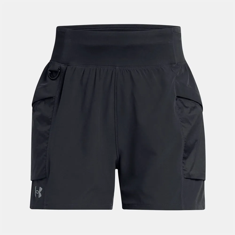 Under Armour Trail Run Shorts female, Anthracite / anthracite / reflective