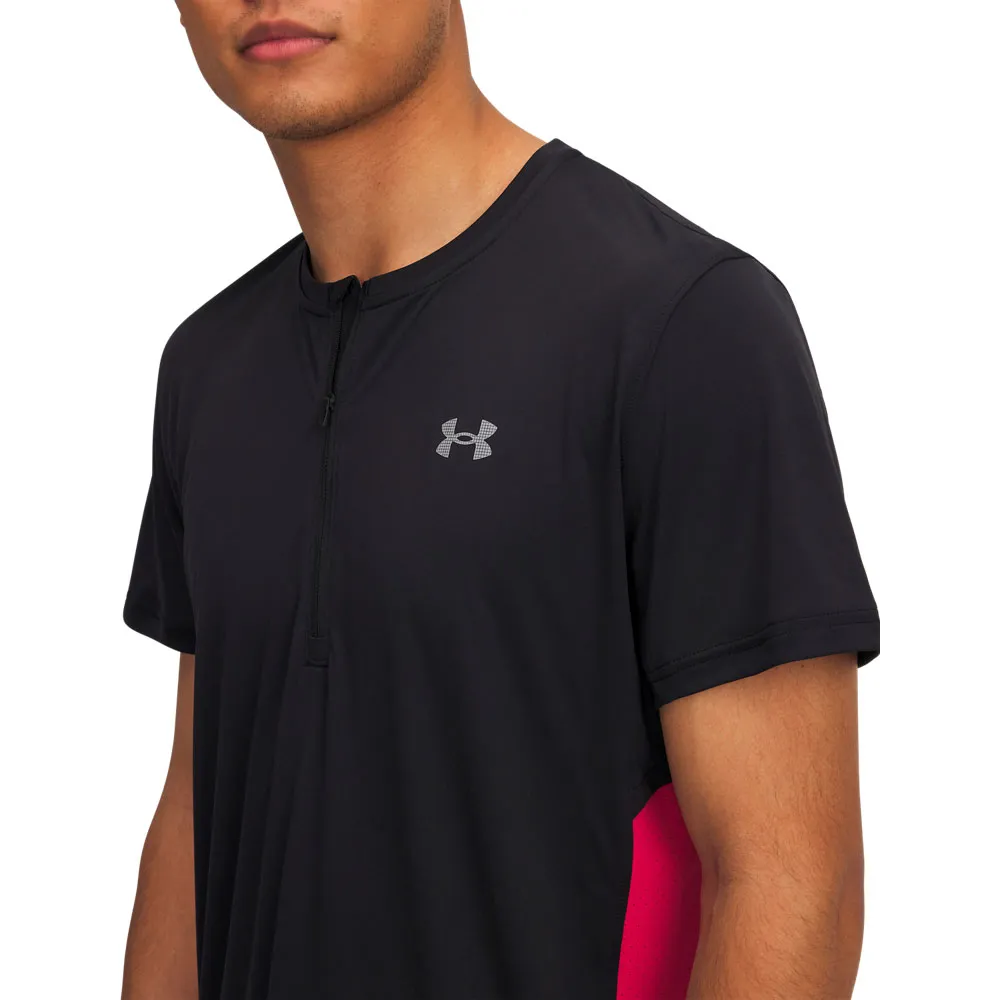 Under Armour Trail Run Zip Kortarmet T-skjorte male