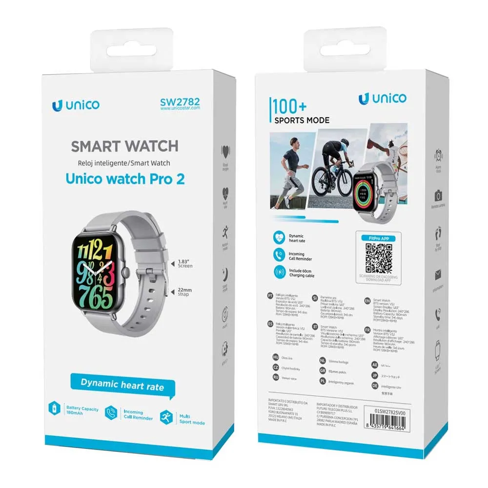 Unico Fitpro Ce 1.83´´ Smartklokke Unico Fitpro Ce 1.83´´ Smartklokke