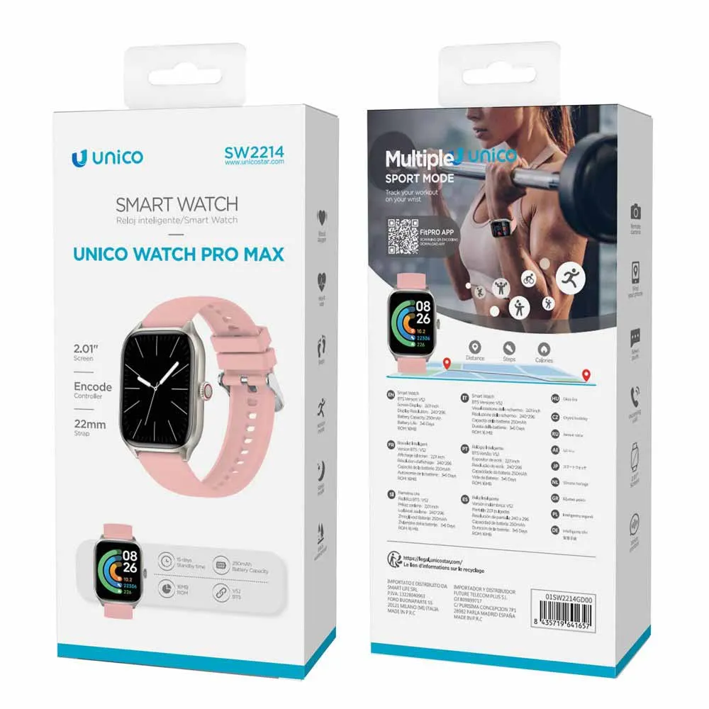 Unico Fitpro Ce 2.01´´ Smartklokke Unico Fitpro Ce 2.01´´ Smartklokke