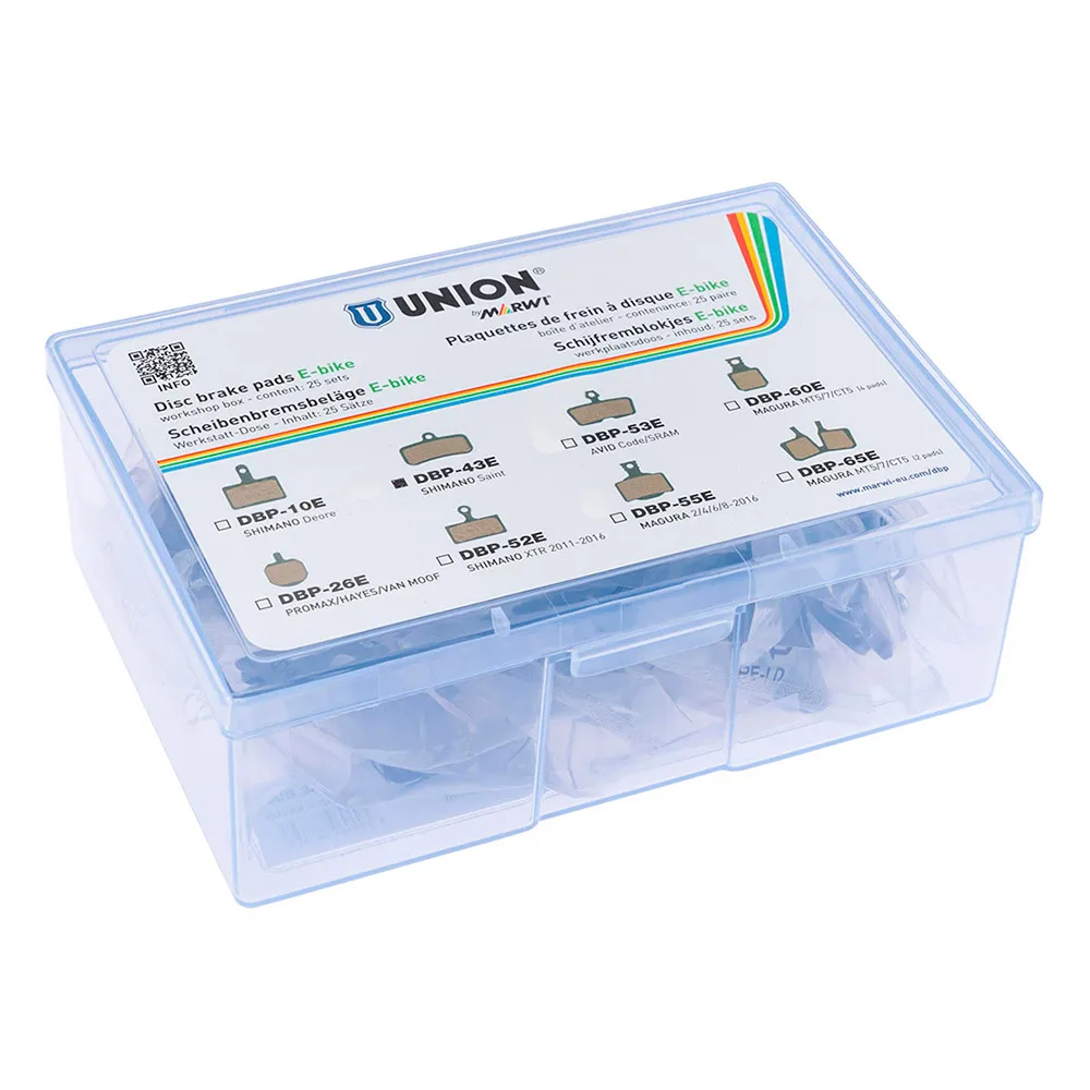 Union Dbp-43e Shimano Saint E-bike Organiske Skivebremseklosser 25 Enheter, Multicolor, One Size
