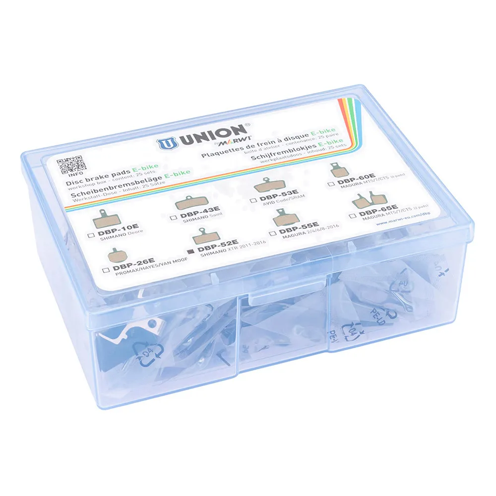 Union Dbp-52e Shimano Xtr 2011 E-bike Organiske Skivebremseklosser 25 Enheter, Multicolor, One Size