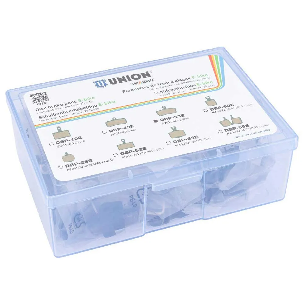 Union Dbp-53e Avid Code7sram E-bike Organiske Skivebremseklosser, Multicolor, One Size