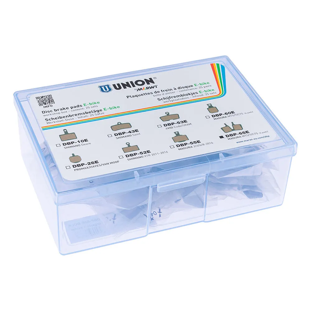 Union Dbp-65e Magura Mt5 E-bike Organiske Skivebremseklosser 25 Enheter, Multicolor, One Size