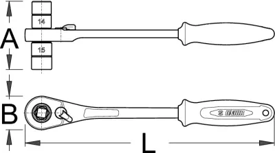 Unior Bike Tools 14 og 15mm Skralle, Silver, 14-15mm