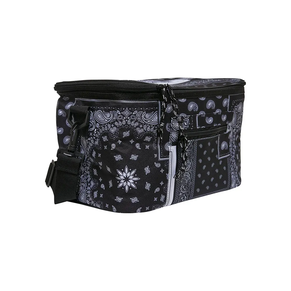 Urban Classics Bandana Patchwork Myk Bærbar Kjøleboks, Black / white, One Size