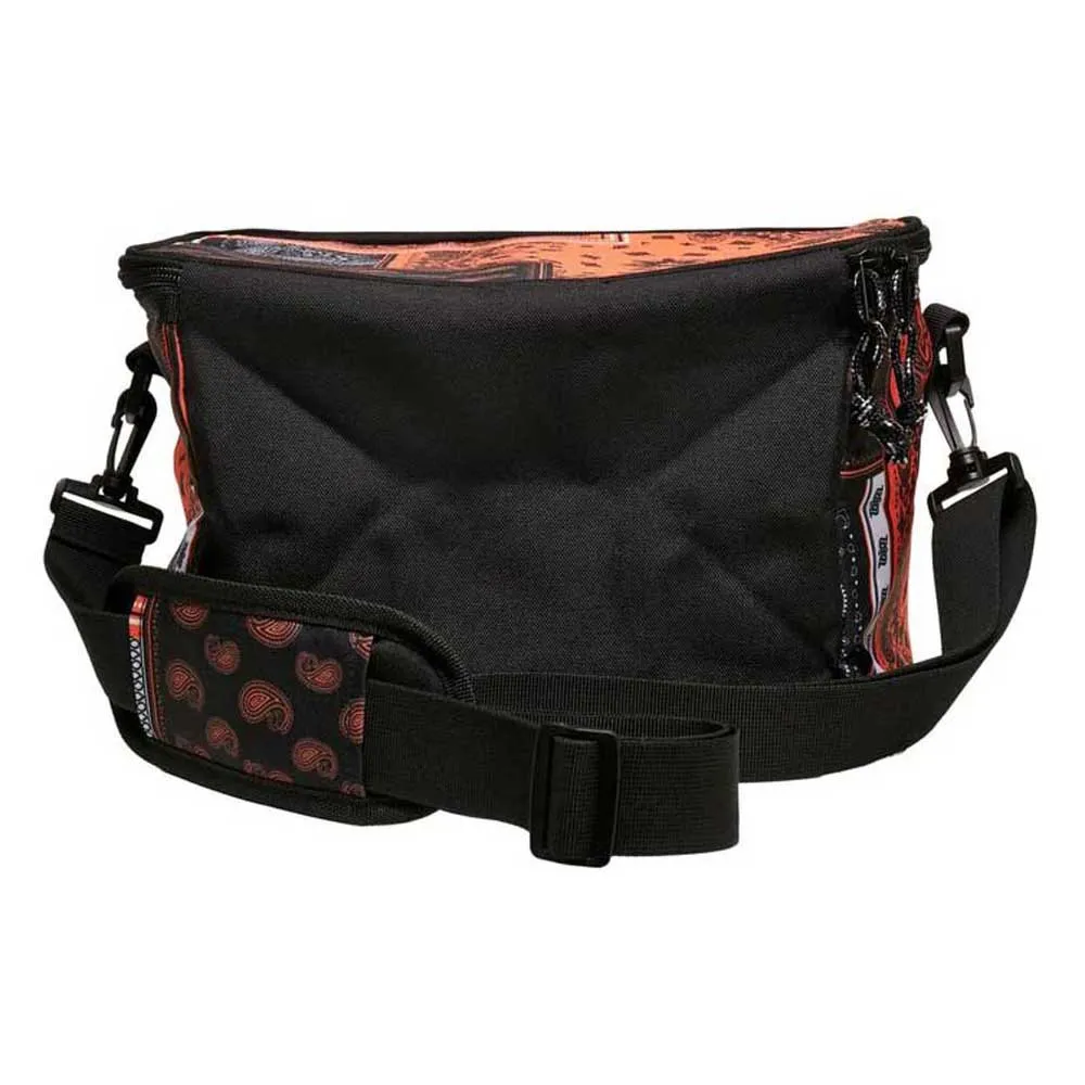 Urban Classics Patchwork Print Kjølebag, Black / orange, One Size Urban Classics Patchwork Print Kjølebag, Black / orange, One Size