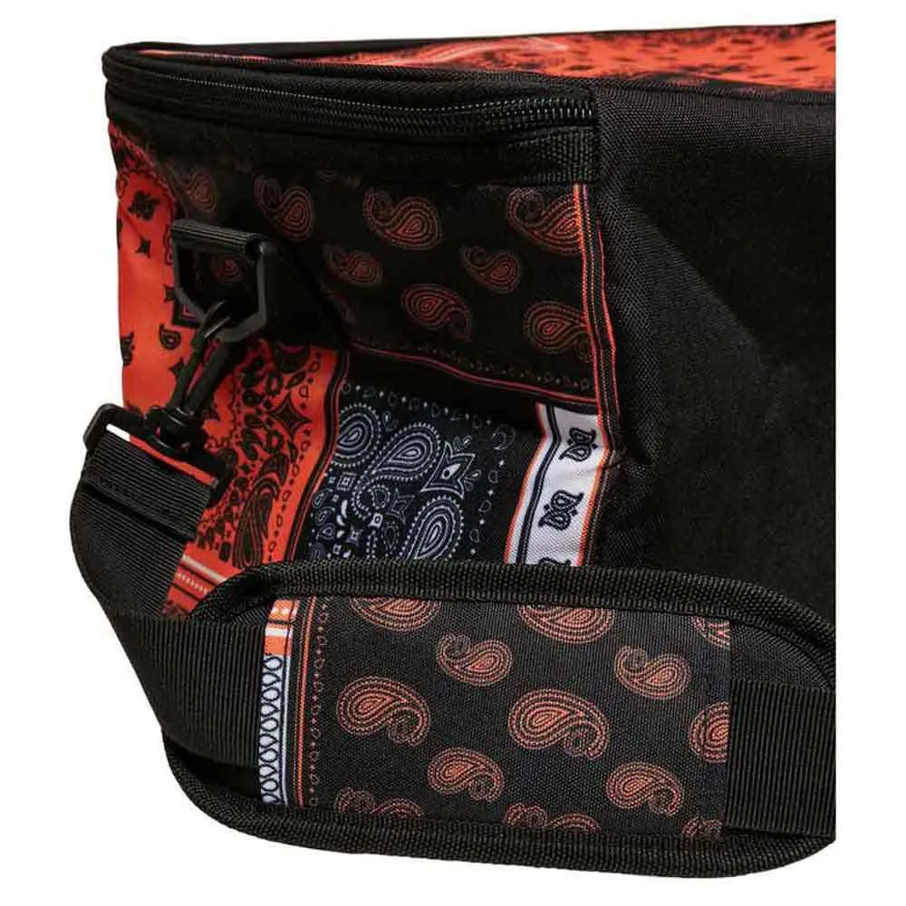 Urban Classics Patchwork Print Kjølebag, Black / orange, One Size Urban Classics Patchwork Print Kjølebag, Black / orange, One Size