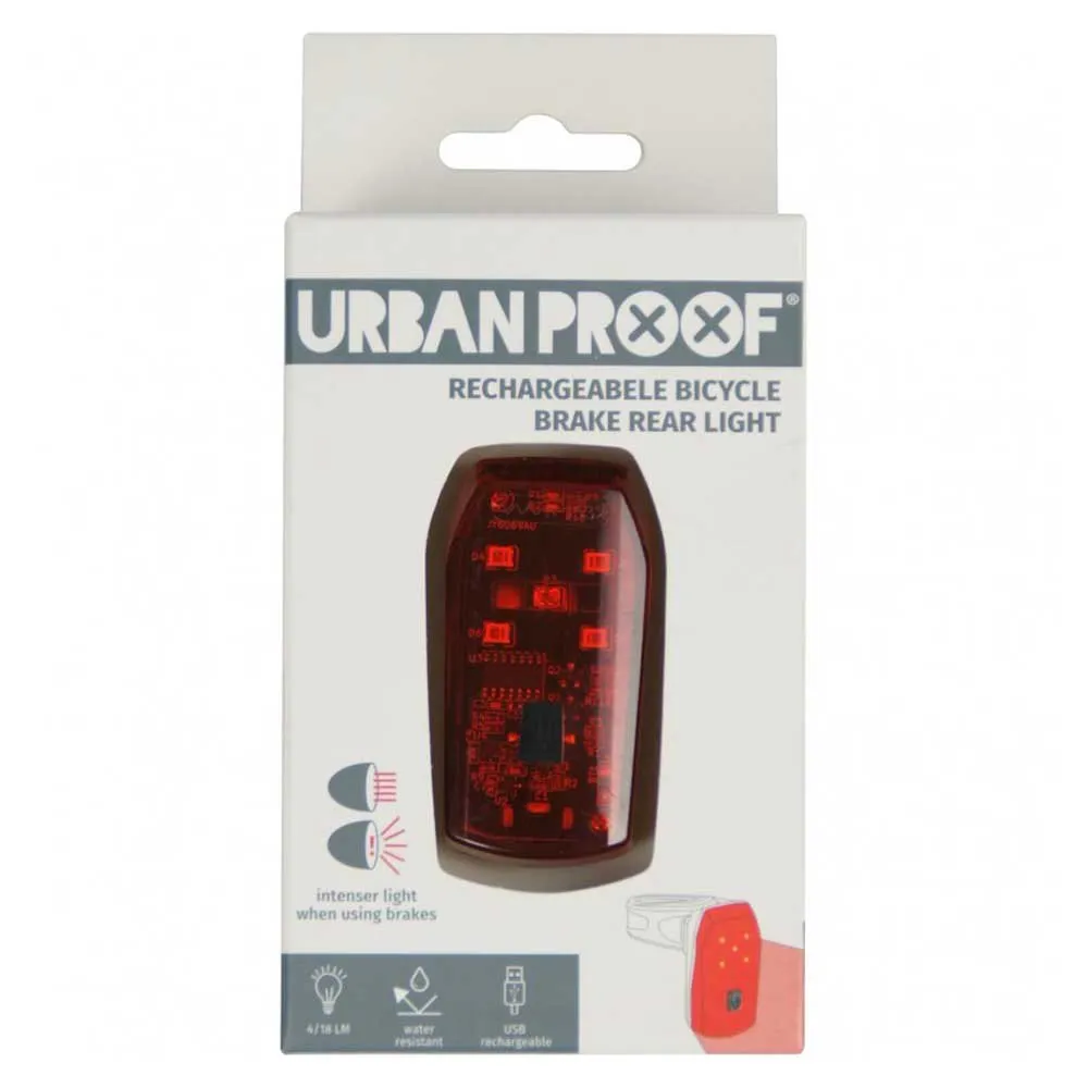 URBAN PROOF Baklys, Black / red, 52 Lysstyrker URBAN PROOF Baklys, Black / red, 52 Lysstyrker