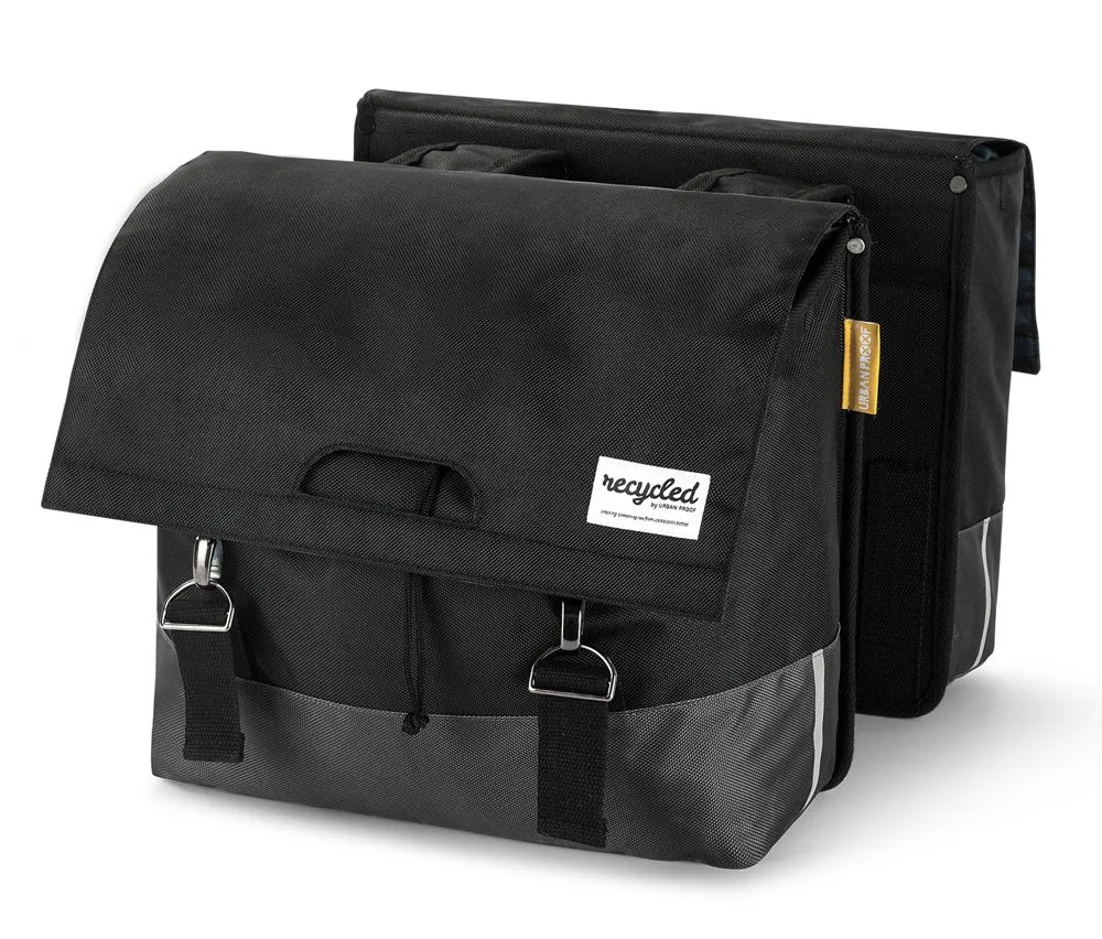 URBAN PROOF Sykkelveske Dobbelt 40 Liter Sort/Gull
