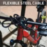 Urban Security Bracket Bk03+cable 120 U-lås, Black / yellow, 120cm