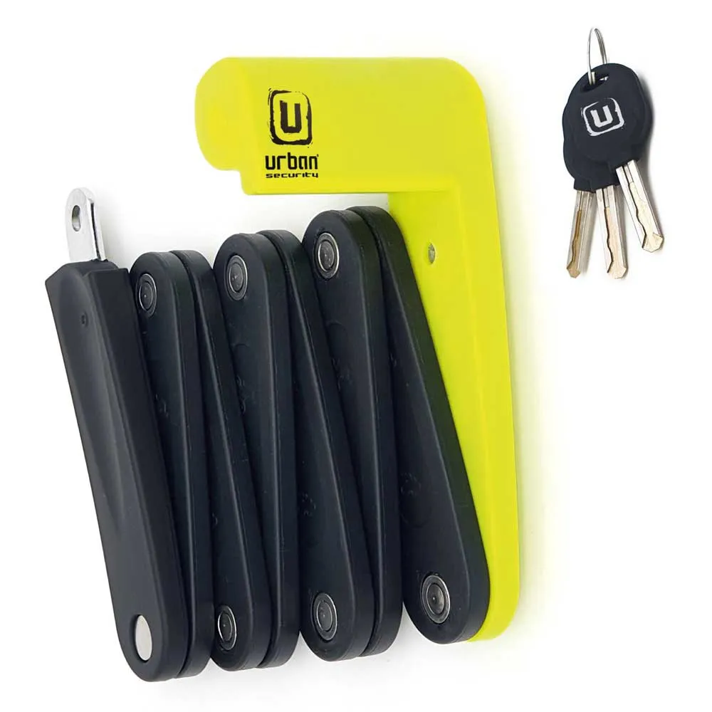 Urban Security Ur469y Foldelås, Black / yellow, 70cm Urban Security Ur469y Foldelås, Black / yellow, 70cm