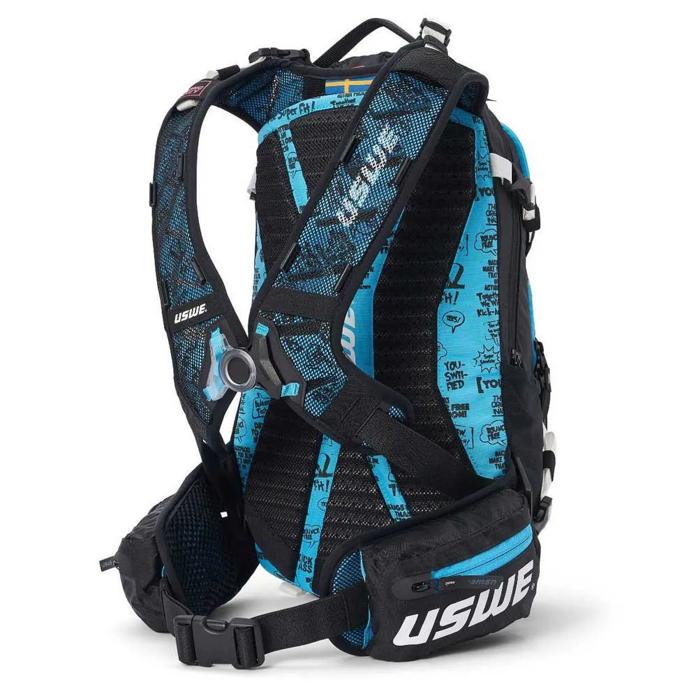USWE Flow 16l Ryggsekk, Black / blue, One Size USWE Flow 16l Ryggsekk, Black / blue, One Size