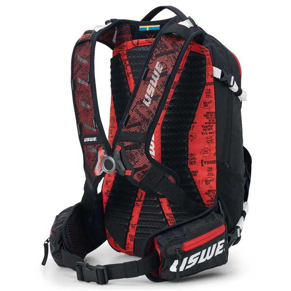 USWE Flow Ryggsekk 16l, Black / red, One Size