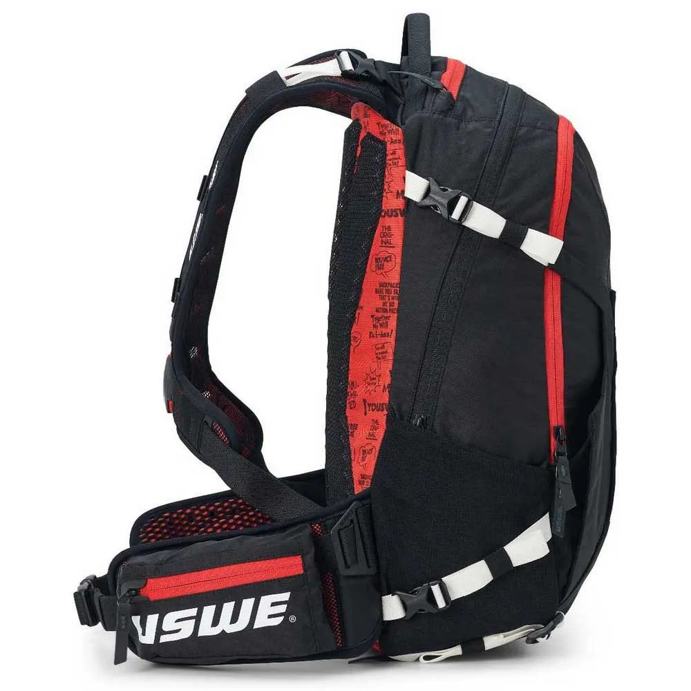 USWE Flow Ryggsekk 16l, Black / red, One Size