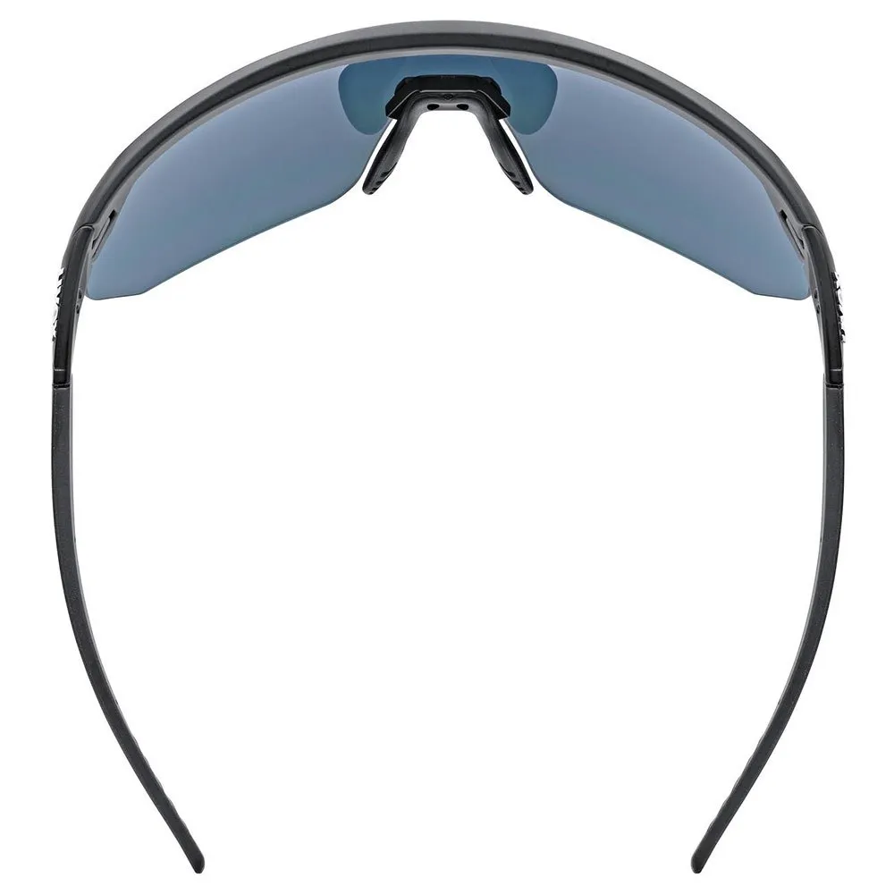 Uvex Pace One Solbriller, Black matt, Supravision Mirror Blue/CAT3