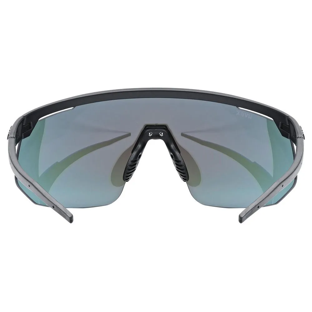 Uvex Pace One Solbriller, Black matt, Supravision Mirror Blue/CAT3