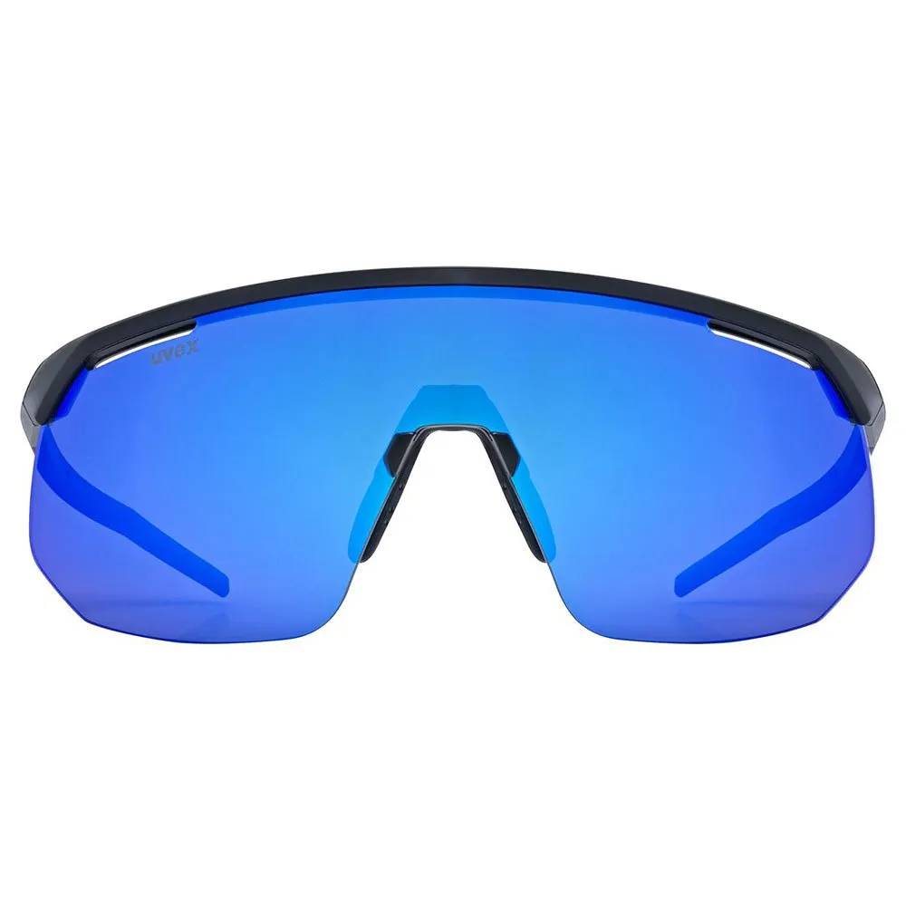 Uvex Pace One Solbriller, Black matt, Supravision Mirror Blue/CAT3