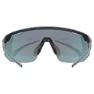Uvex Pace One Solbriller, Black matt, Supravision Mirror Blue/CAT3