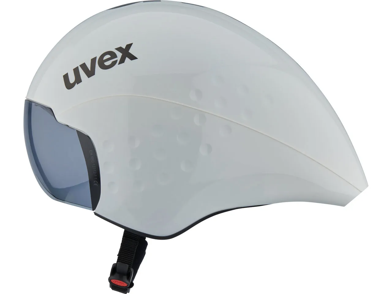 Uvex race 8 Zeitfahrhelm, White / black