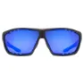 Uvex Sportstyle 706 Solbriller, Black matt, Mirror Blue/CAT3