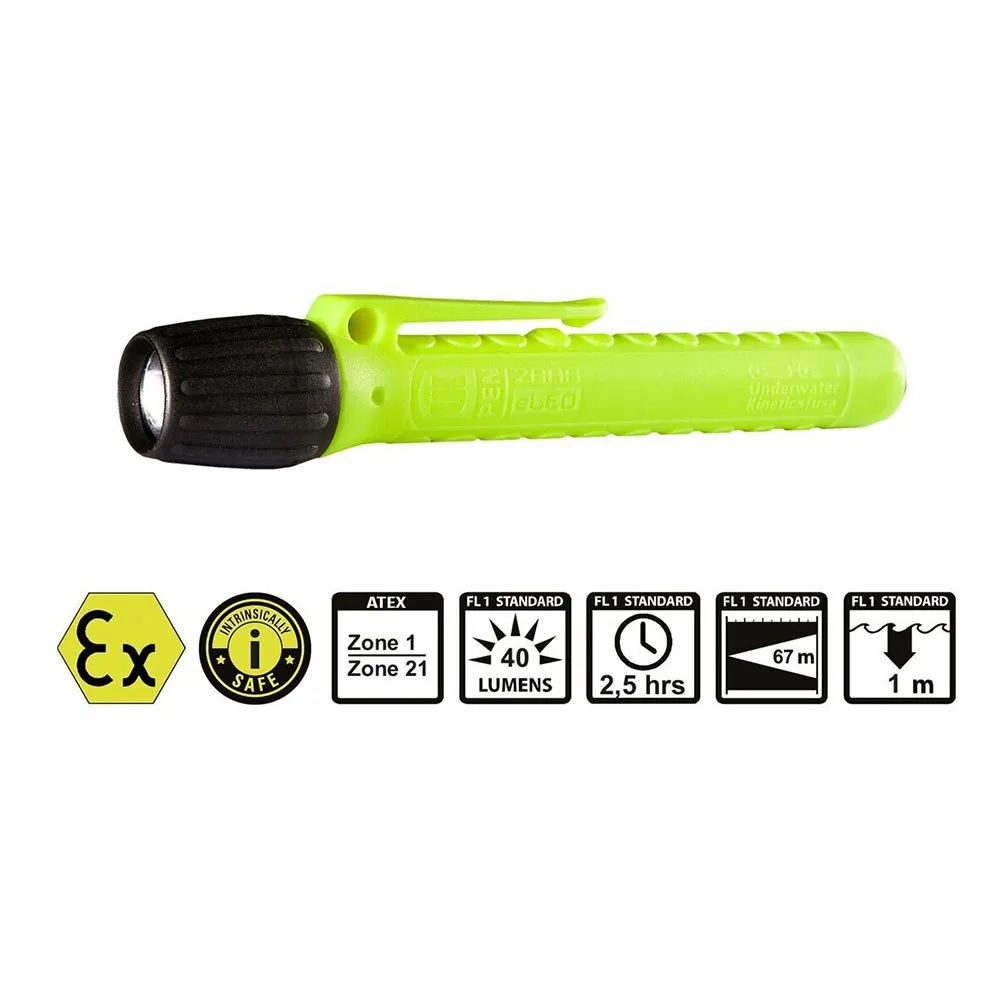Uw Kinectics Eled Pen Atex Lommelykt, 35 Lysstyrker