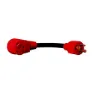 Valterra Dogbone Style 30a 3 Prong Male-30a Rv Female Strømadapter, Black / red, One Size