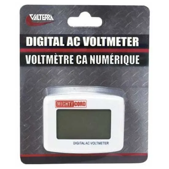 Valterra Mighty Cord Digitalt Voltmeter, White, One Size